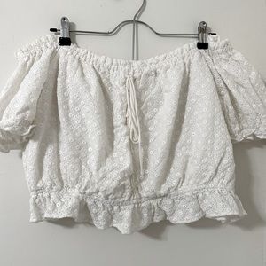 (Miss Me) White Crop Top